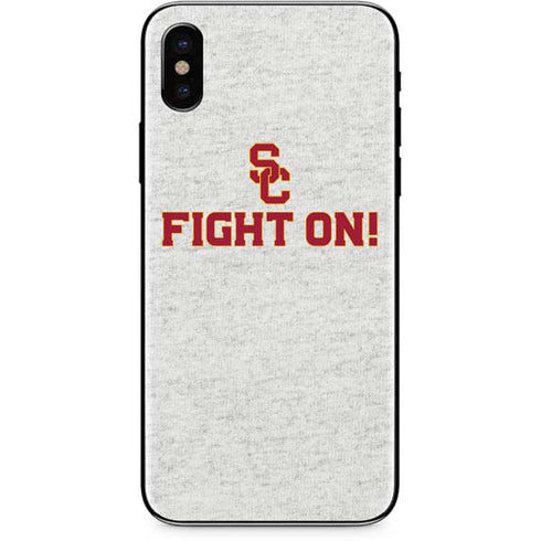 University of Southern California USC Fight On Grey iPhone XS Skin