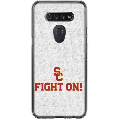 University of Southern California USC Fight On Grey LG K51/Q51 Clear Case