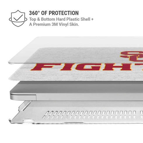 University of Southern California USC Fight On Grey MacBook Pro 15in (2016-19) Case plus Skin