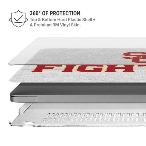 University of Southern California USC Fight On Grey MacBook Pro 16in (2021-25) Case plus Skin