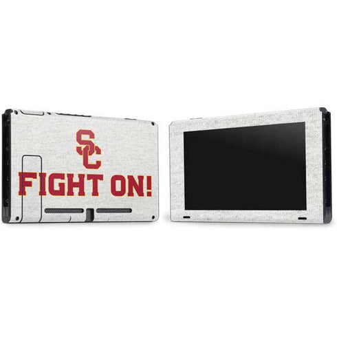 University of Southern California USC Fight On Grey Nintendo Switch Bundle Skin