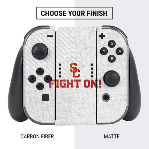 University of Southern California USC Fight On Grey Nintendo Switch Bundle Skin