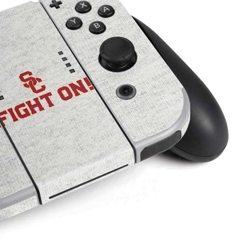 University of Southern California USC Fight On Grey Nintendo Switch OLED (2021) Skin
