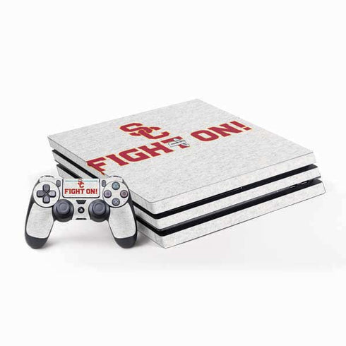 University of Southern California USC Fight On Grey PS4 Pro Bundle Skin