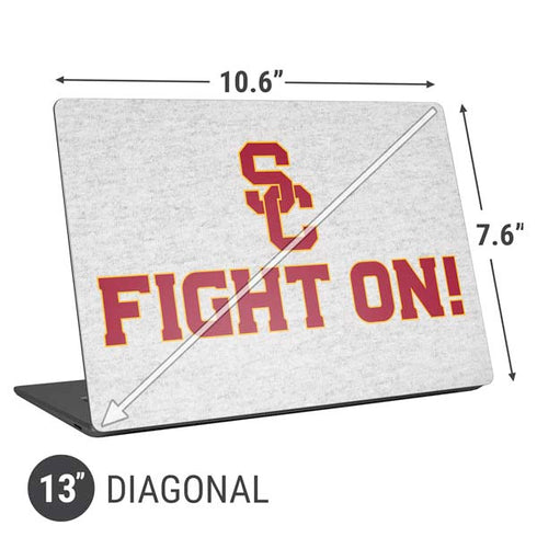 University of Southern California USC Fight On Grey Universal Laptop 13in (10.6 x 7.6in) Skin