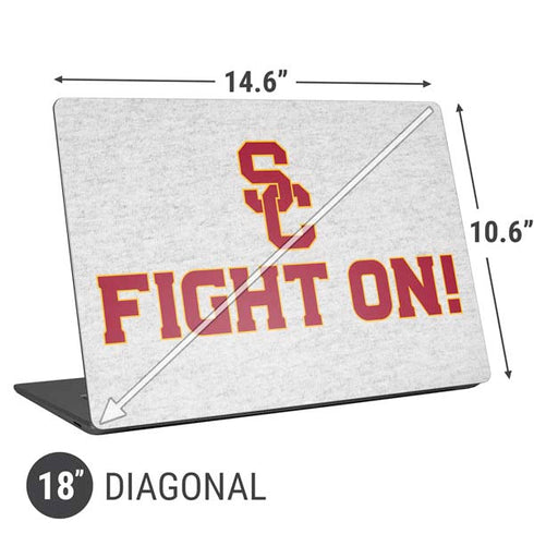 University of Southern California USC Fight On Grey Universal Laptop 18in (14.6 x 10.6in) Skin