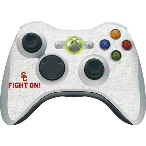 University of Southern California USC Fight On Grey Xbox 360 Wireless Controller Skin