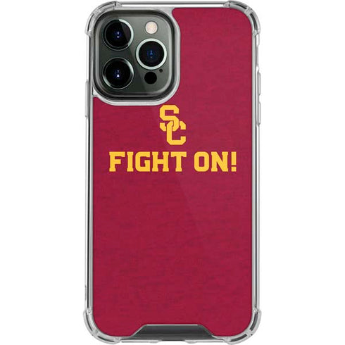 University of Southern California USC Fight On iPhone 14 Pro Max Clear Case