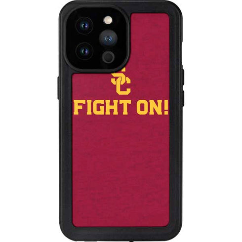 University of Southern California USC Fight On iPhone 14 Pro Max Waterproof Case