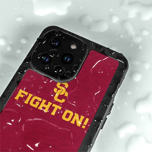 University of Southern California USC Fight On iPhone 14 Pro Max Waterproof Case