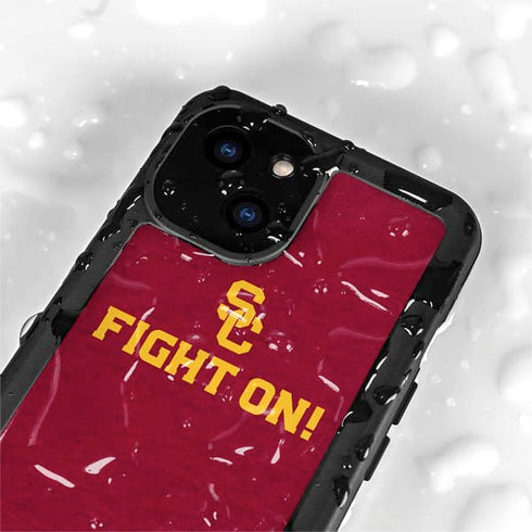University of Southern California USC Fight On iPhone 15 Plus Waterproof Case