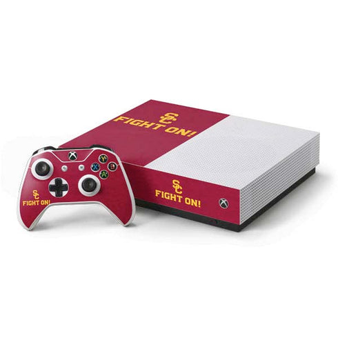 University of Southern California USC Fight On Xbox One S All-Digital Edition Bundle Skin