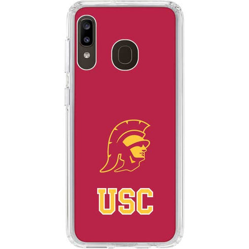 University of Southern California USC Gold Trojan Mascot Galaxy A20 Clear Case