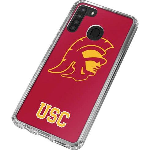 University of Southern California USC Gold Trojan Mascot Galaxy A21 Clear Case