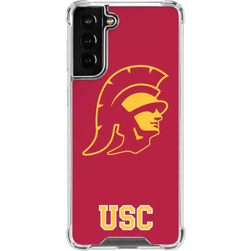 University of Southern California USC Gold Trojan Mascot Galaxy S21 FE Clear Case