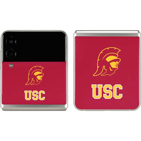 University of Southern California USC Gold Trojan Mascot Galaxy Z Flip3 5G Skin