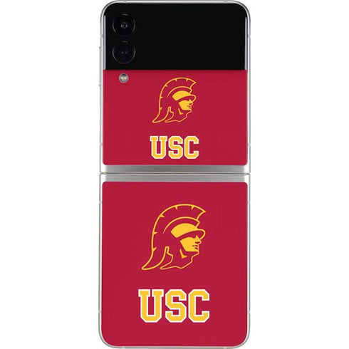 University of Southern California USC Gold Trojan Mascot Galaxy Z Flip3 5G Skin