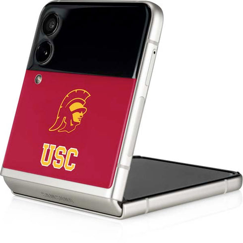 University of Southern California USC Gold Trojan Mascot Galaxy Z Flip3 5G Skin