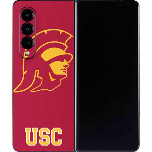 University of Southern California USC Gold Trojan Mascot Galaxy Z Fold4 5G Skin