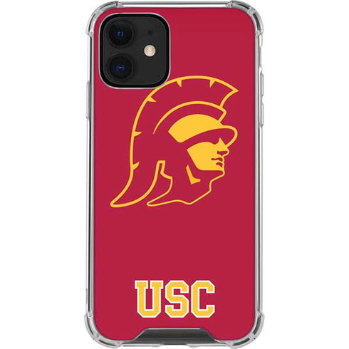 University of Southern California USC Gold Trojan Mascot iPhone 12 Mini Clear Case