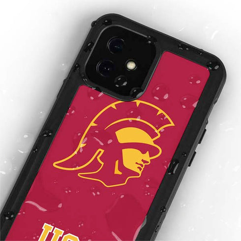 University of Southern California USC Gold Trojan Mascot iPhone 12 Mini Waterproof Case