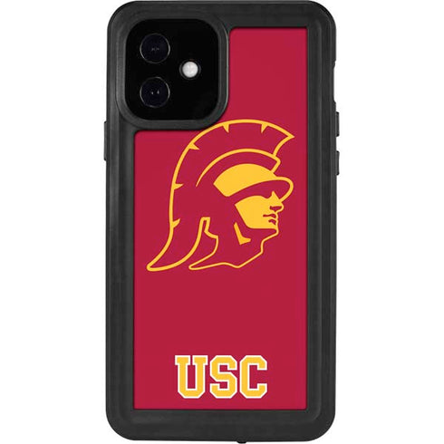 University of Southern California USC Gold Trojan Mascot iPhone 12 Waterproof Case