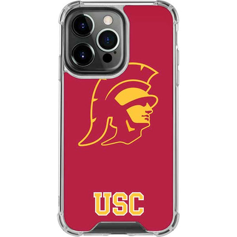University of Southern California USC Gold Trojan Mascot iPhone 14 Pro Clear Case