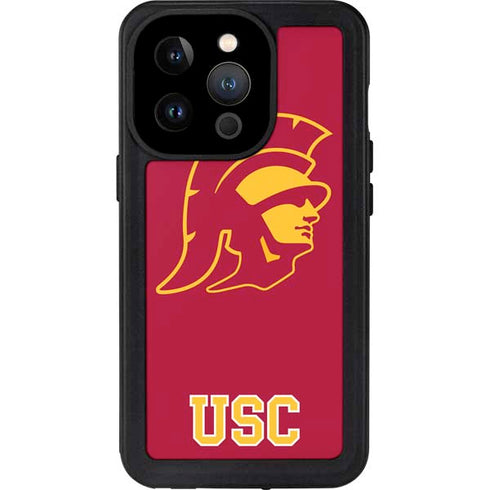 University of Southern California USC Gold Trojan Mascot iPhone 14 Pro Waterproof Case