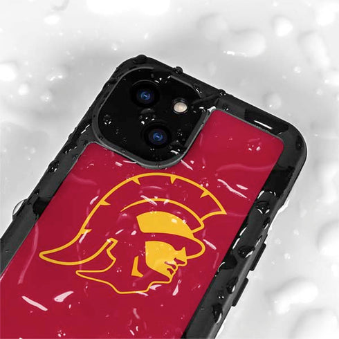 University of Southern California USC Gold Trojan Mascot iPhone 15 Plus Waterproof Case