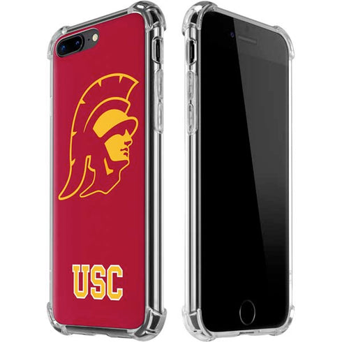 University of Southern California USC Gold Trojan Mascot iPhone 7/8 Plus Clear Case