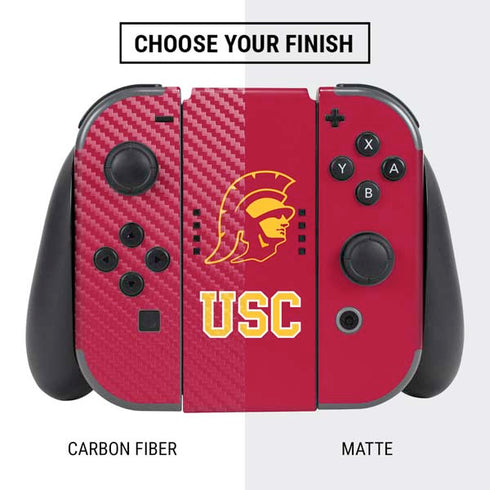 University of Southern California USC Gold Trojan Mascot Nintendo Switch Bundle Skin