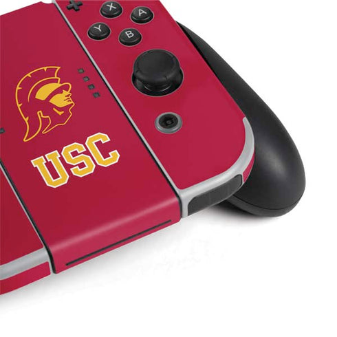 University of Southern California USC Gold Trojan Mascot Nintendo Switch OLED (2021) Skin