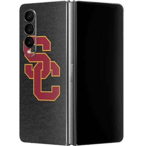 University of Southern California USC Grey Logo Galaxy Z Fold4 5G Skin
