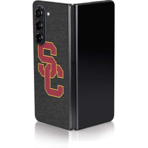 University of Southern California USC Grey Logo Galaxy Z Fold5 5G Skin