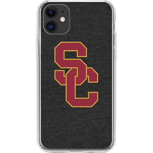 University of Southern California USC Grey Logo iPhone 11 Clear Case