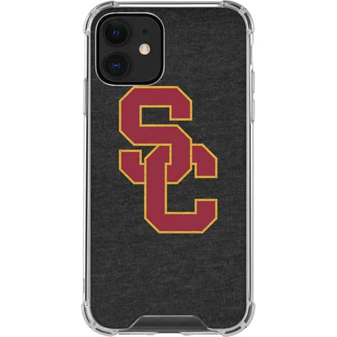 University of Southern California USC Grey Logo iPhone 12 Clear Case