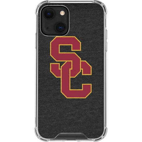 University of Southern California USC Grey Logo iPhone 14 Plus Clear Case