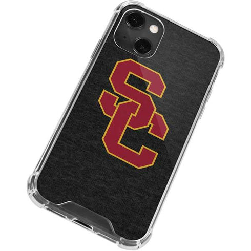 University of Southern California USC Grey Logo iPhone 14 Plus Clear Case