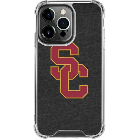 University of Southern California USC Grey Logo iPhone 14 Pro Clear Case