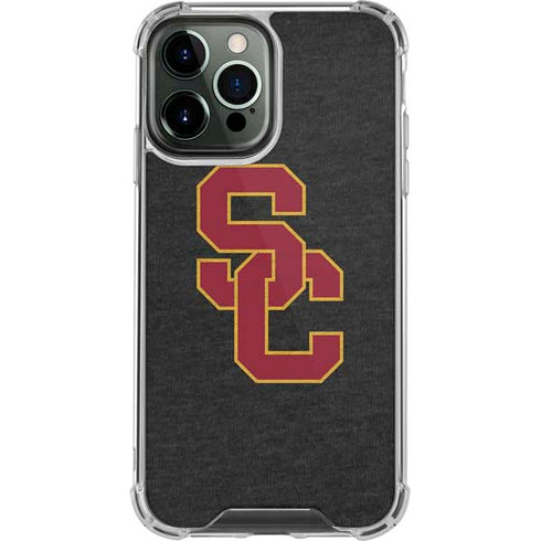 University of Southern California USC Grey Logo iPhone 14 Pro Max Clear Case