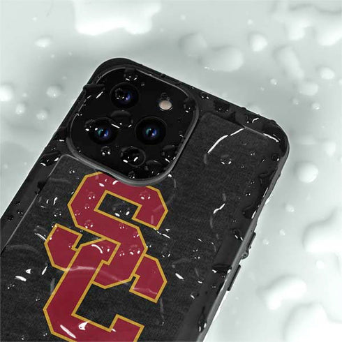 University of Southern California USC Grey Logo iPhone 14 Pro Max Waterproof Case