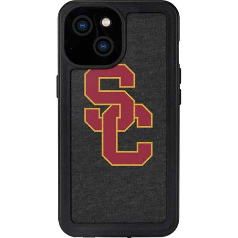 University of Southern California USC Grey Logo iPhone 15 Waterproof Case