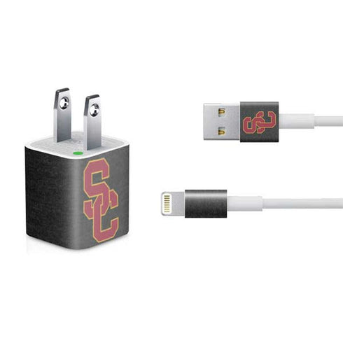 University of Southern California USC Grey Logo iPhone Charger (5W USB) Skin