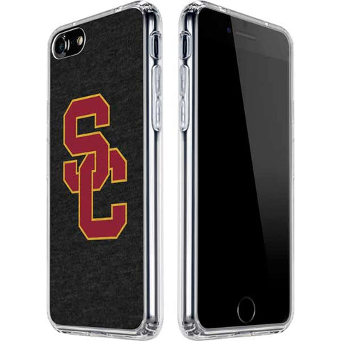 University of Southern California USC Grey Logo iPhone SE (2nd & 3rd Gen) Clear Case