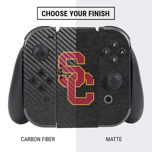 University of Southern California USC Grey Logo Nintendo Switch Bundle Skin