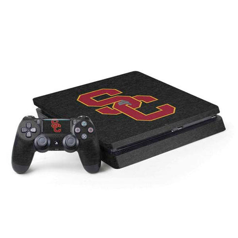 University of Southern California USC Grey Logo PS4 Slim Bundle Skin