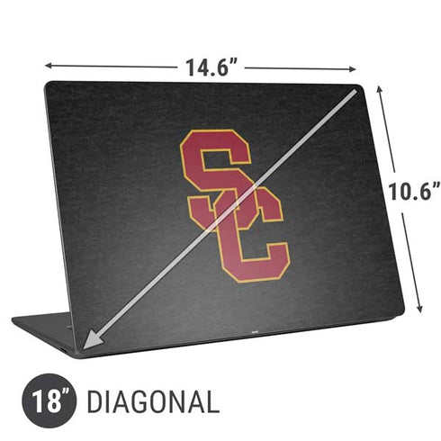 University of Southern California USC Grey Logo Universal Laptop 18in (14.6 x 10.6in) Skin