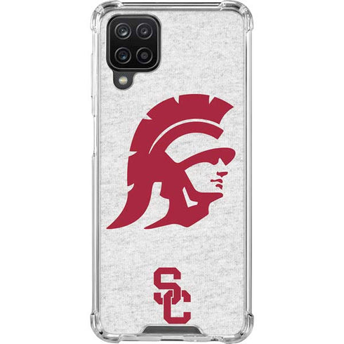 University of Southern California USC Grey Trojan Mascot Galaxy A12 Clear Case