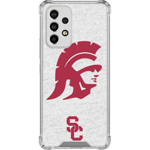 University of Southern California USC Grey Trojan Mascot Galaxy A53 5G Clear Case