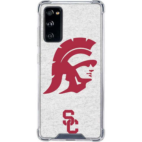 University of Southern California USC Grey Trojan Mascot Galaxy S20 FE Clear Case